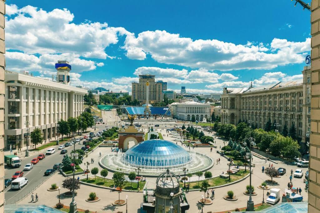 Apartment With View On Inpedendence Square Khreshchatyk Kiew Exterior foto